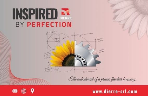 Sunflower, the symbol of Dierre and its history in precision engineering since 1980