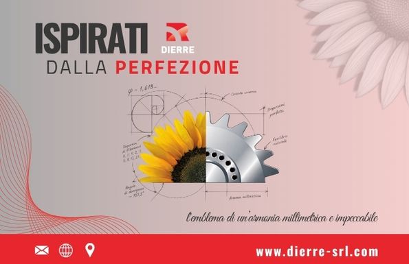 Girasole, simbolo di Dierre e della sua storia nella meccanica di precisione dal 1980.